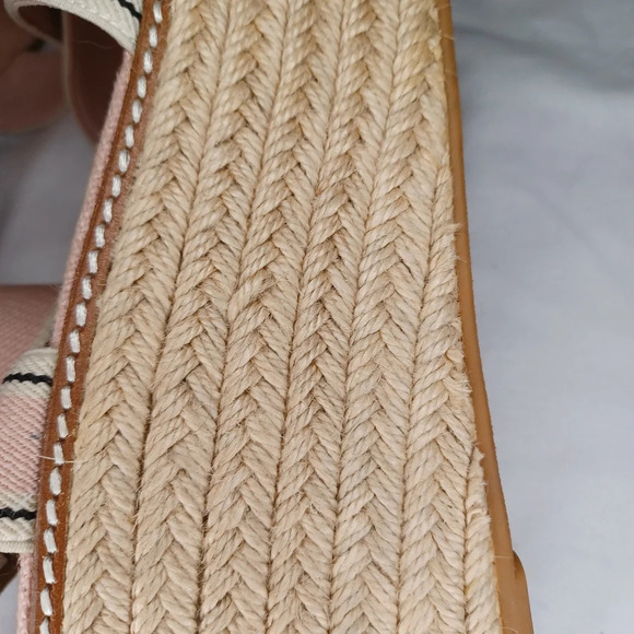 Women's Pink Tory Burch Blush Frieda Espadrille Platform Sandal sz 8.5 - Picture 14 of 16